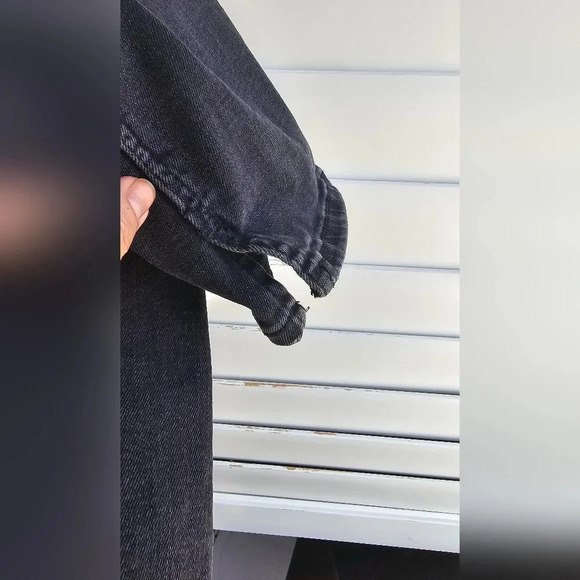 ZARA Skinny Black Grey Jeans Denim Stretching Slits size 10 - Picture 6 of 6